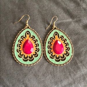 Bright colored earrings